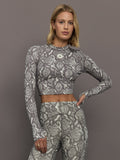 aSMC TruePurpose Training Longsleeve Crop - Almond Milk-Smc/Charcoal
