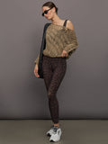 High Rise Sport Pocket Legging in Melt - Leopard Print