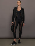 Laser Cut Legging in Diamond Compression - Black