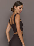 Square Neck Bra in Melt - Chocolate Torte