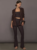 Square Neck Bra in Melt - Chocolate Torte