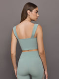 Square Neck Bra Top in Melt - Sage