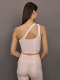 One Shoulder Bra Top in Takara Shine - Lotus