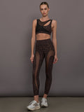 Mesh Overlay Bra in Melt - Leopard Print