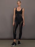 Laser Cut Tank in Diamond Compression - Black
