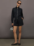 Full Zip Jacket in Interlock - Black