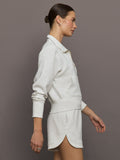 Full Zip Jacket in Interlock - Moonbeam Heather