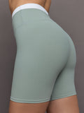Contrast Melt Biker Short - Sage / White