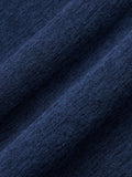 Mock Neck Long Sleeve in Soft Luxe - Heather Navy Blazer