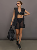 Ares Mesh Short 4 inch - Black