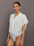 Super OS Sleeveless BF NK Shirt Bodysuit - Snow White